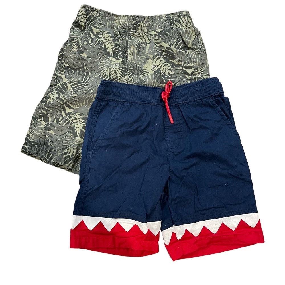 Bundle 2 Boys Swim Trunks Size 6 Green and Blue - Picture 1 of 6